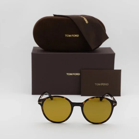 Tom Ford Araki FT1184 52H Round Sunglasses - Havana/Gold  display picture 3